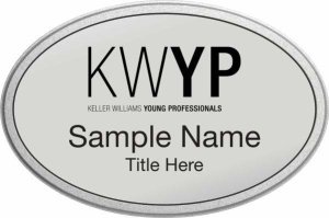 (image for) Keller Williams Young Professionals Silver Oval Pebbled Prestige Badge