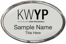 (image for) Keller Williams Young Professionals Silver Oval Polished Prestige Badge