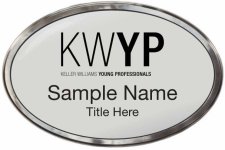 (image for) Keller Williams Young Professionals Silver Oval Polished Prestige Badge