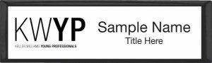 (image for) Keller Williams Young Professionals Small Black Executive White Badge