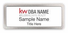 (image for) Keller Williams Realty Logo 3 Prestige Satin Anodized White Badge