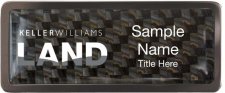 (image for) Keller Williams Land Black Chrome Carbon Insert Badge