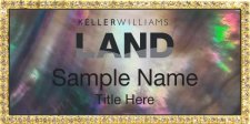 (image for) Keller Williams Land Gold Bling Black Pearl Badge