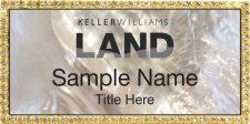 (image for) Keller Williams Land Gold Bling White Pearl Badge