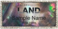 (image for) Keller Williams Land Silver Bling Black Pearl Badge