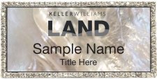(image for) Keller Williams Land Silver Bling White Pearl Badge