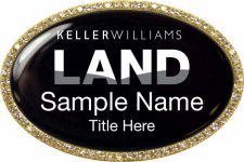 (image for) Keller Williams Land Gold Oval Beyond Bling Black Badge