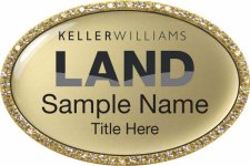 (image for) Keller Williams Land Gold Oval Beyond Bling Badge