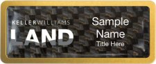 (image for) Keller Williams Land Gold Anodized Frame Carbon Insert Badge