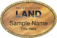 (image for) Keller Williams Land Gold Oval Beyond Bling Gold Pearl Badge