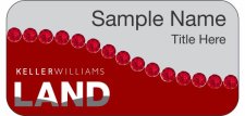 (image for) Keller Williams Land Silver/Red Swoosh Badge w/Red Jewels