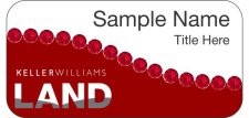 (image for) Keller Williams Land White/Red Swoosh Badge w/Red Jewels
