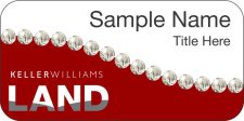 (image for) Keller Williams Land White/Red Swoosh Badge w/White Jewels