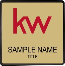(image for) KW Logo Black Square Executive Gold Badge