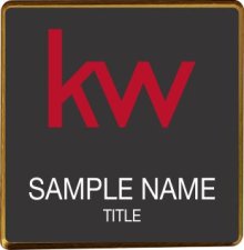 (image for) KW Logo Gold Square Executive Black Badge