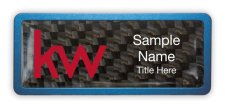 (image for) KW Logo Blue Anodized Frame Carbon Insert Badge