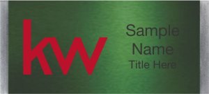 (image for) KW Logo Large Silver Meridian Green Badge