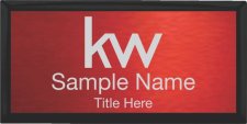 (image for) KW Logo Black Executive Red Anodized Badge