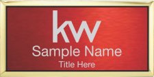 (image for) KW Logo Gold Executive Red Anodized Badge