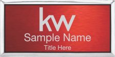 (image for) KW Logo Silver Executive Red Anodized Badge