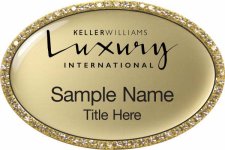 (image for) Keller Williams Luxury International Gold Oval Beyond Bling Badge