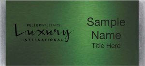 (image for) Keller Williams Luxury International Large Silver Meridian Green Badge