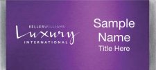 (image for) Keller Williams Luxury International Large Silver Meridian Purple Badge