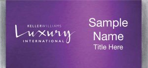 (image for) Keller Williams Luxury International Large Silver Meridian Purple Badge