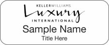 (image for) Keller Williams Luxury International Standard White Badge