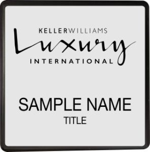 (image for) Keller Williams Luxury Black Square Executive Silver Badge