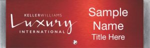 (image for) Keller Williams Luxury International Small Meridian Red Badge w/ 1 White Jewel