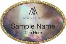 (image for) Keller Williams Mastery Gold Oval Beyond Bling Black Pearl Badge