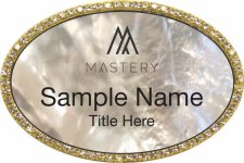 (image for) Keller Williams Mastery Gold Oval Beyond Bling White Pearl Badge