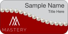 (image for) Keller Williams Mastery Silver/Red Swoosh Badge w/White Jewels