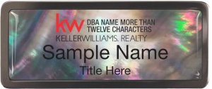 (image for) Keller Williams Realty Logo 4 Black Chrome Black Mother of Pearl Badge