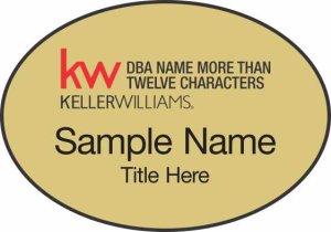 (image for) Keller Williams Realty Logo 5 Gold Oval Badge