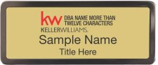 (image for) Keller Williams Realty Logo 5 Black Chrome Gold badge