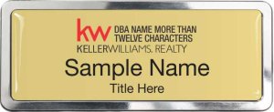 (image for) Keller Williams Realty Logo 4 Polished Prestige Gold Badge