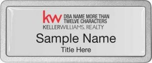 (image for) Keller Williams Realty Logo 4 Pebbled Prestige Silver Badge