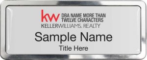 (image for) Keller Williams Realty Logo 4 Polished Prestige Silver Badge