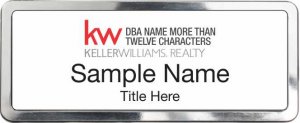 (image for) Keller Williams Realty Logo 4 Polished Prestige White Badge