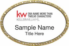 (image for) Keller Williams Realty Logo 3 Gold Oval Beyond Bling White Badge