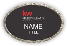 (image for) Nancy LaPointe / Keller Williams Black/Silver Oval Bling Badge