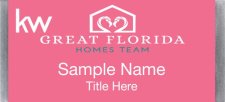 (image for) Great Florida Homes Team Large Silver Meridian Pink Badge