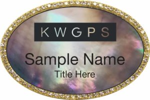 (image for) Keller Williams KWGPS Gold Oval Beyond Bling Black Pearl Badge