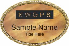 (image for) Keller Williams Global Property Specialists Gold Oval Bling Gold Pearl Badge