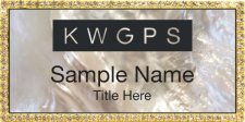 (image for) Keller Williams Global Property Specialists Gold Bling White Pearl Badge