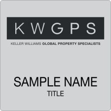 (image for) Keller Williams GPS Silver Square Badge