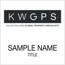 (image for) Keller Williams GPS White Square Badge