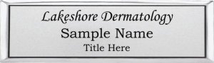 (image for) Lakeshore Dermatology Small Executive Silver Name Badge